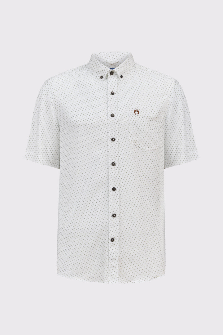 Biała męska koszula Campione z krótkim rękawem Regular Fit