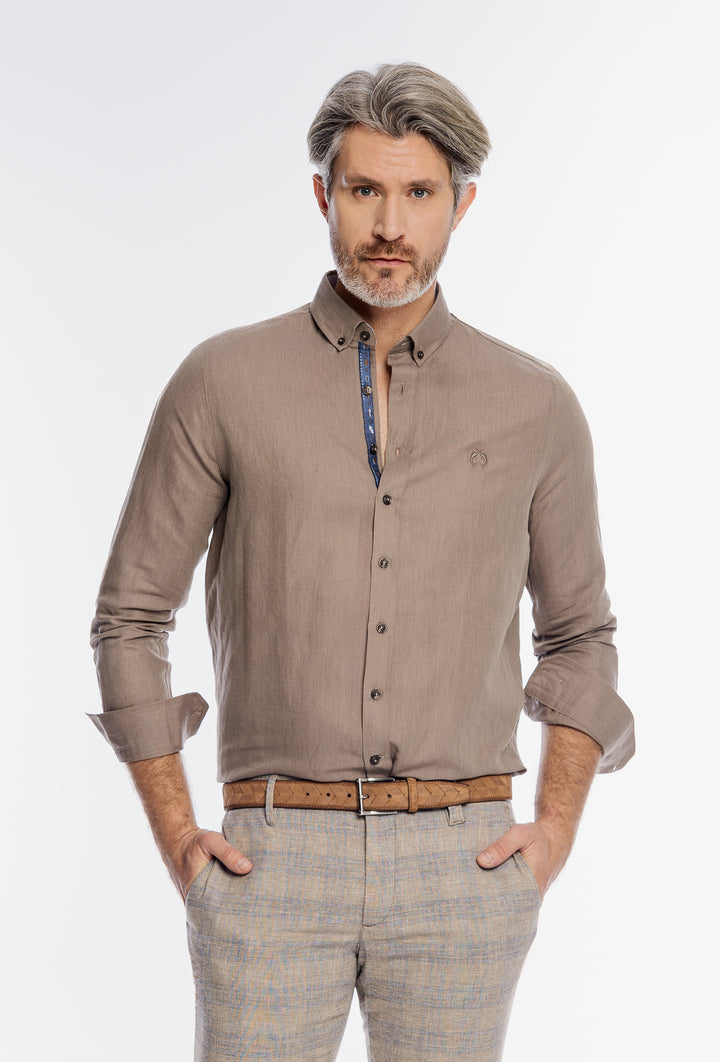 Brązowa męska koszula Campione Modern Fit