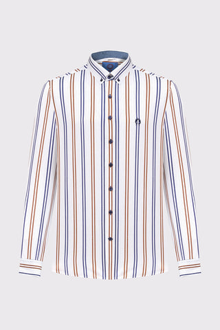 Męska klasyczna koszula w paski - BIG SIZE