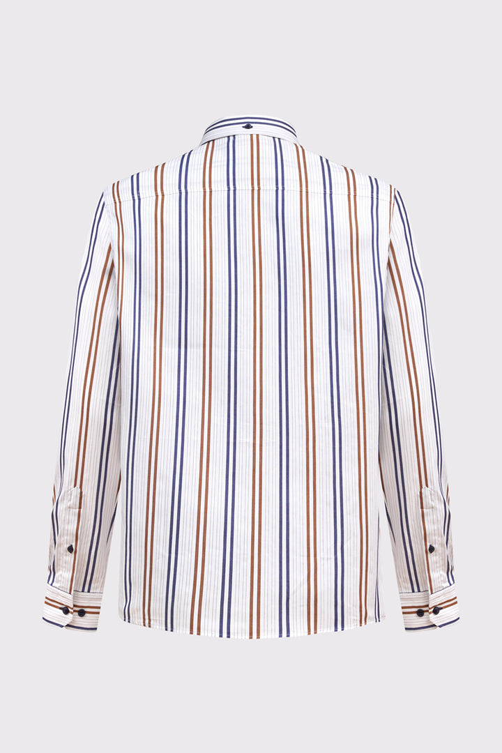 Męska klasyczna koszula w paski - BIG SIZE