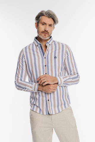 Męska koszula Campione w kolorowe pionowe pasy Regular Fit