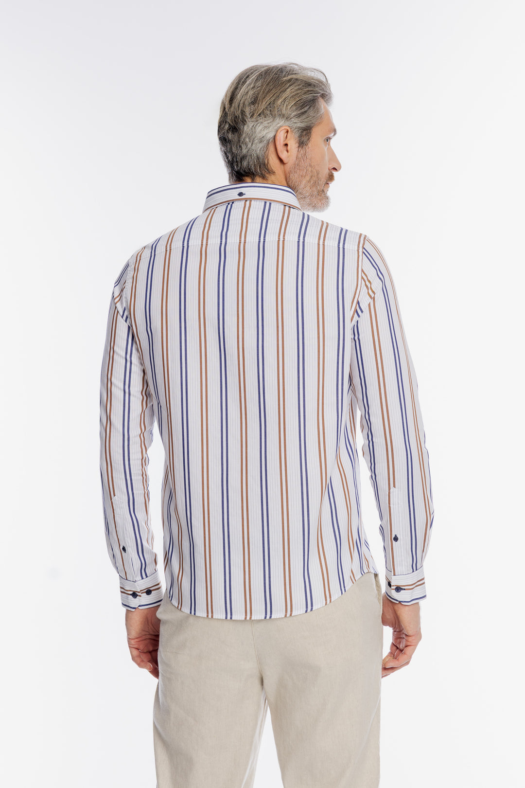 Męska koszula Campione w kolorowe pionowe pasy Regular Fit