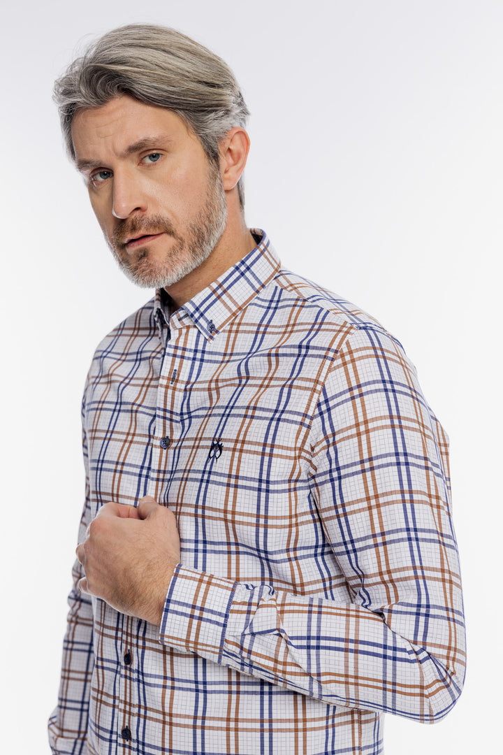 Męska koszula Campione w modną kratę Regular Fit