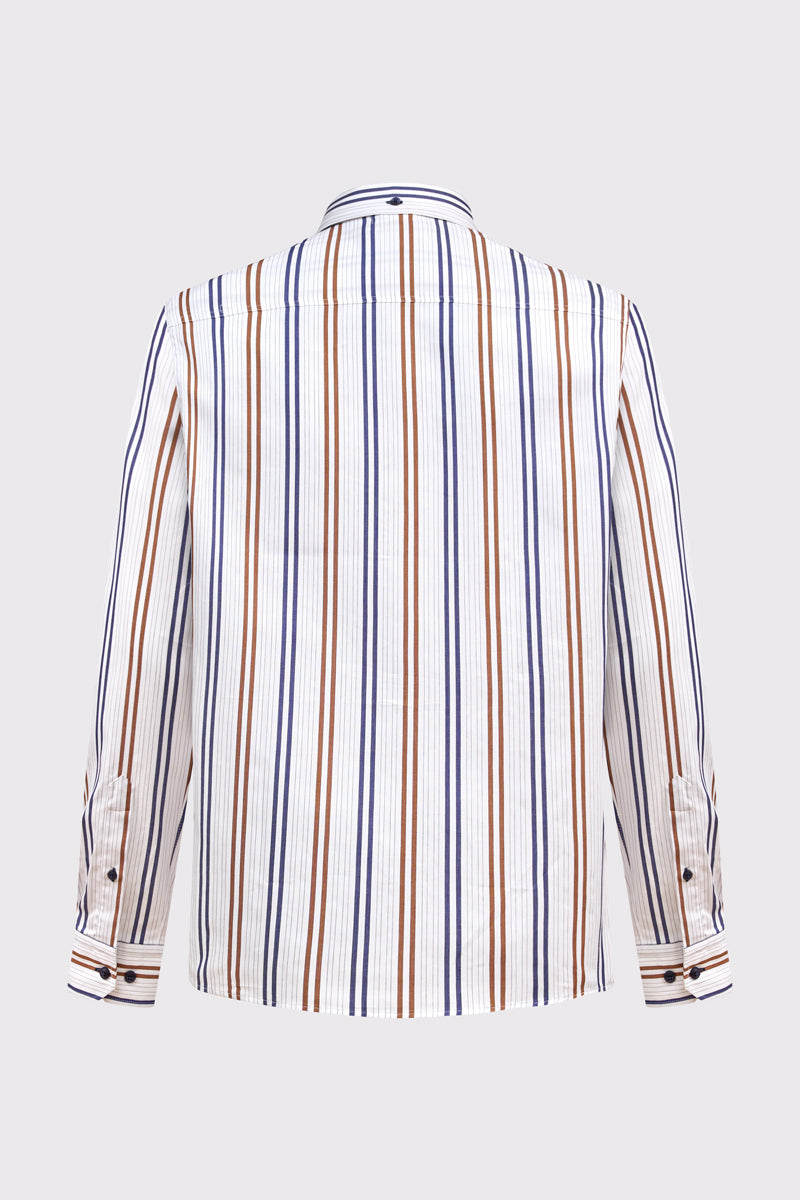 Męska koszula Campione w kolorowe pionowe pasy Regular Fit