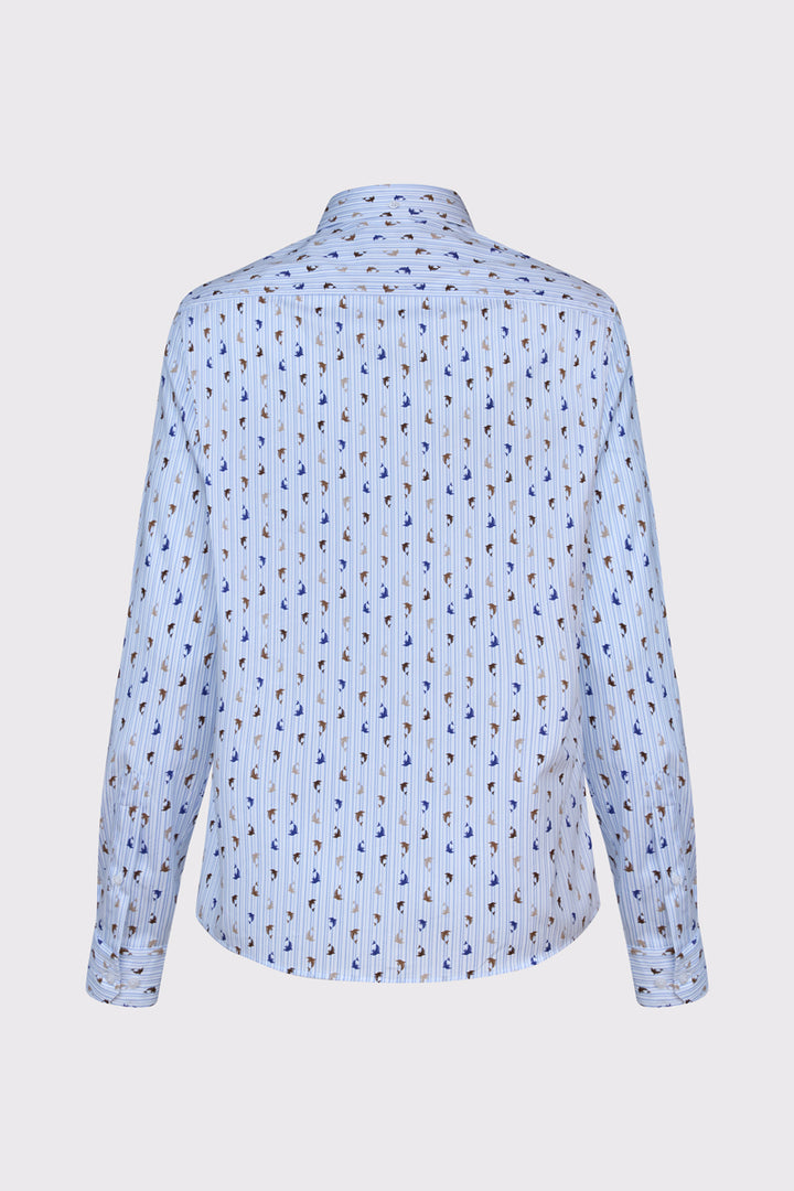 Męska biała koszula Modern Fit w delfiny