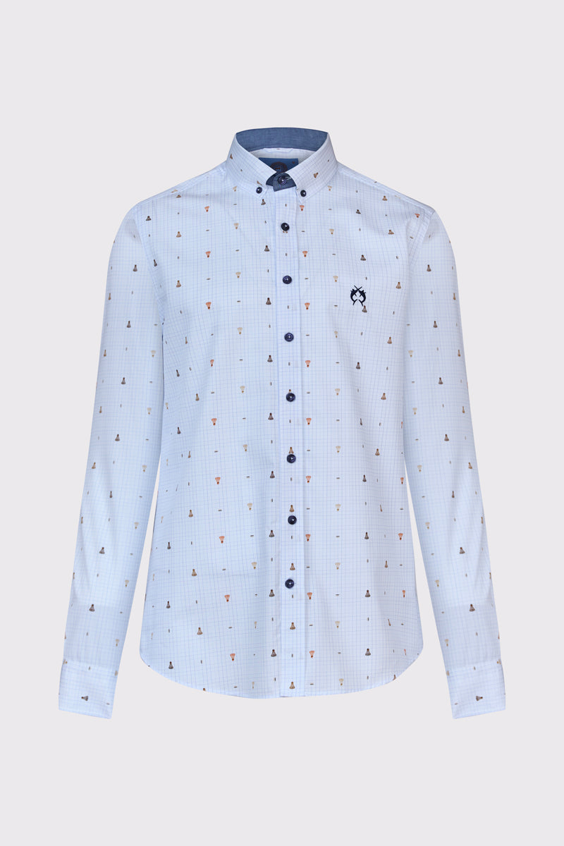 Męska biała koszula Modern Fit w lotki