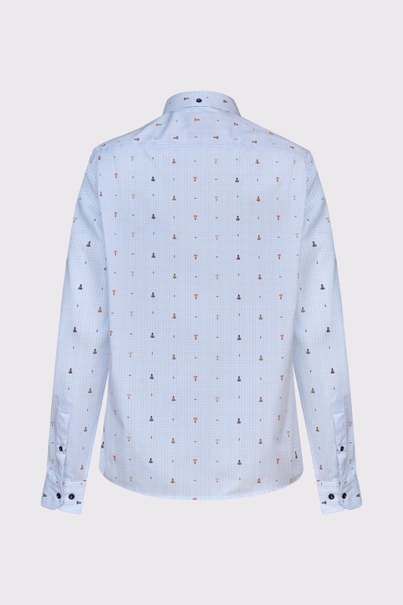 Męska biała koszula Modern Fit w lotki