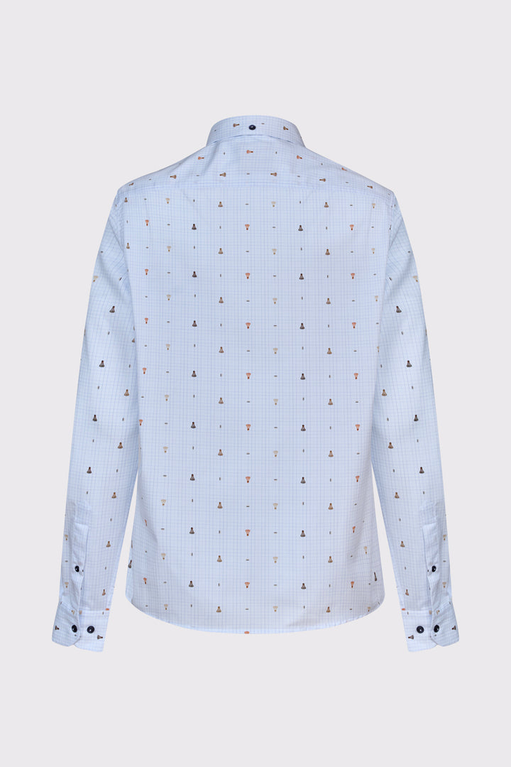 Męska biała koszula Modern Fit w lotki