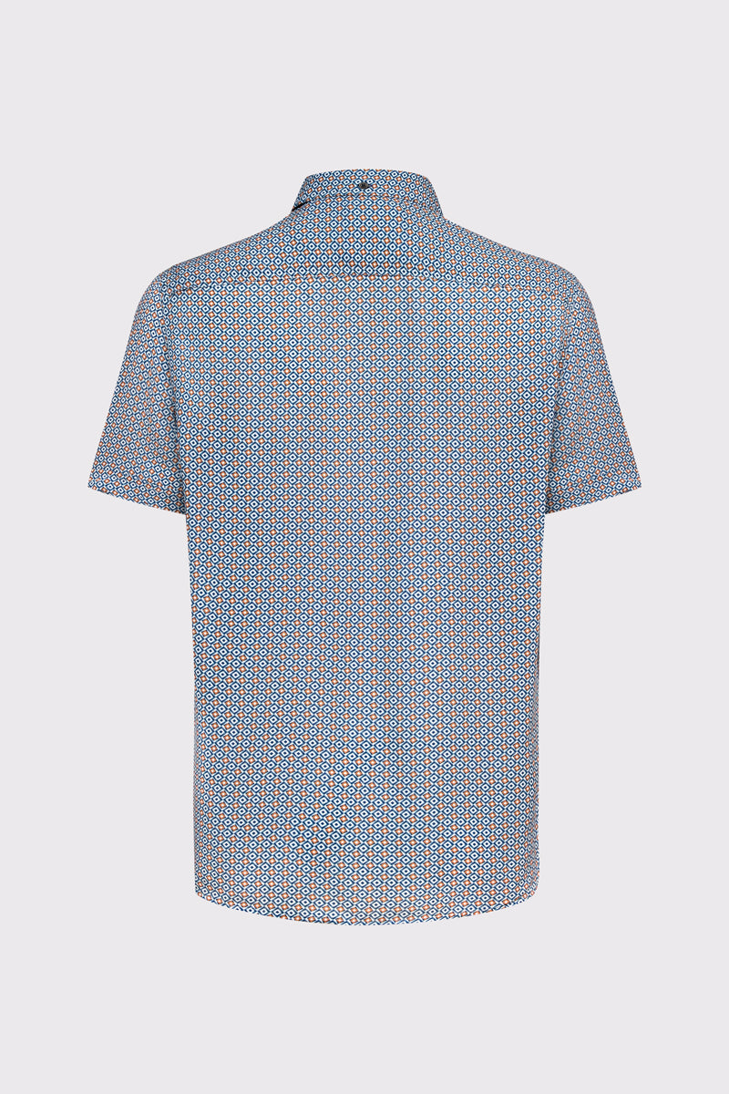 Męska koszula Campione Modern Fit z krótkim rękawem w geometryczny wzór