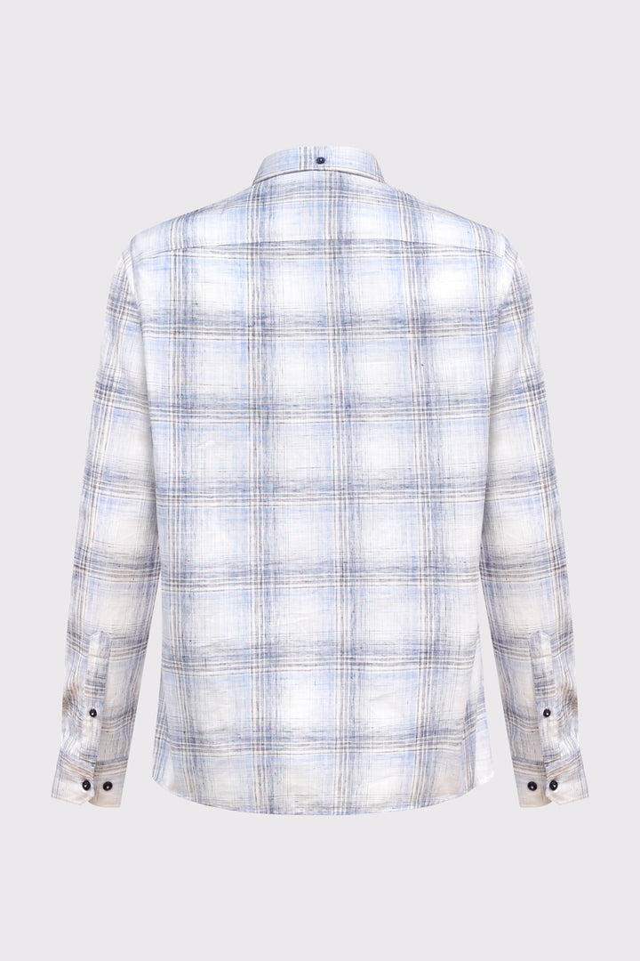 Męska koszula Campione w błękitną kratę Modern Fit