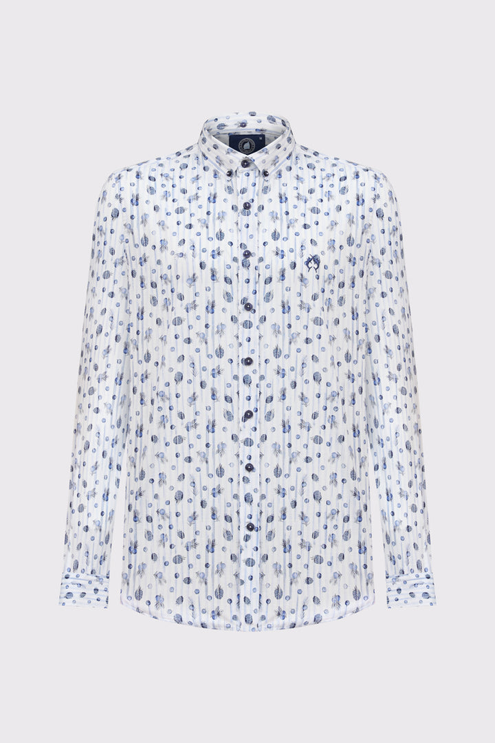 Męska koszula w owocowy print - BIG SIZE