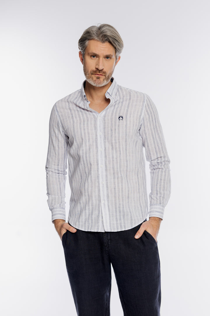 Męska koszula Modern Fit w niebieskie paski