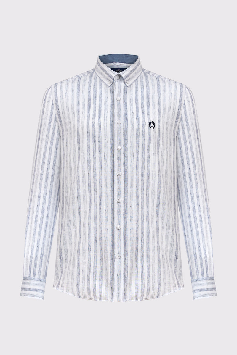 Męska koszula Modern Fit w niebieskie paski