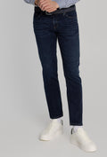 Granatowe jeansy męskie Alberto Slim Fit