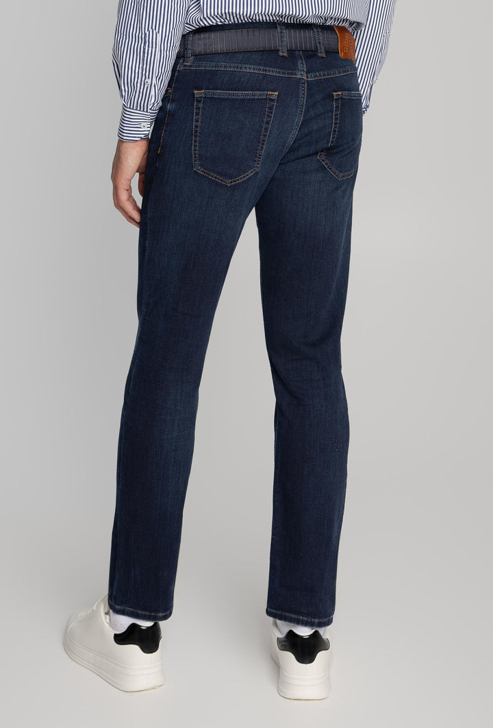 Granatowe jeansy męskie Alberto Slim Fit