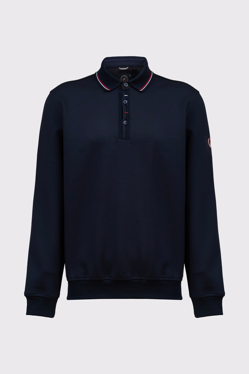 Granatowa męska bluza Campione z kołnierzykiem polo