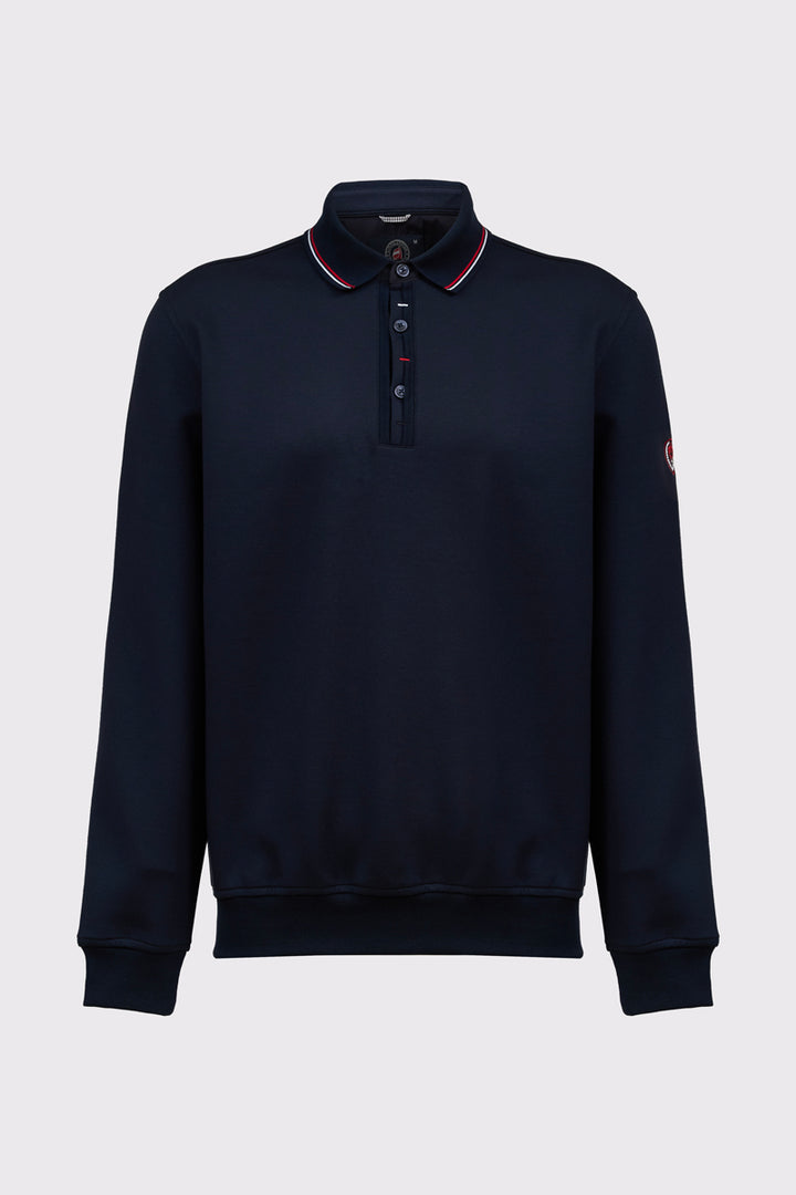 Granatowa męska bluza Campione z kołnierzykiem polo