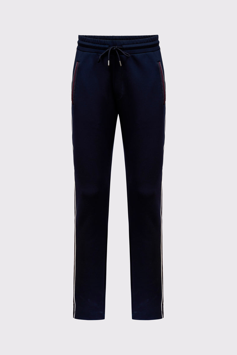 Granatowe męska spodnie dresowe Campione z lampasami