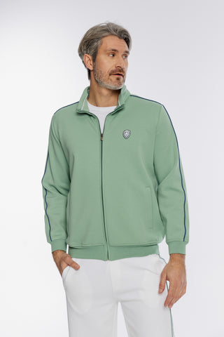 Męska rozpinana bluza Campione w kolorze zielonym