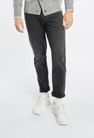 Nowoczesne jeansy męskie Primodi w kroju skinny w kolorze czarnym