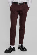 Spodnie chino Alberto bordowe