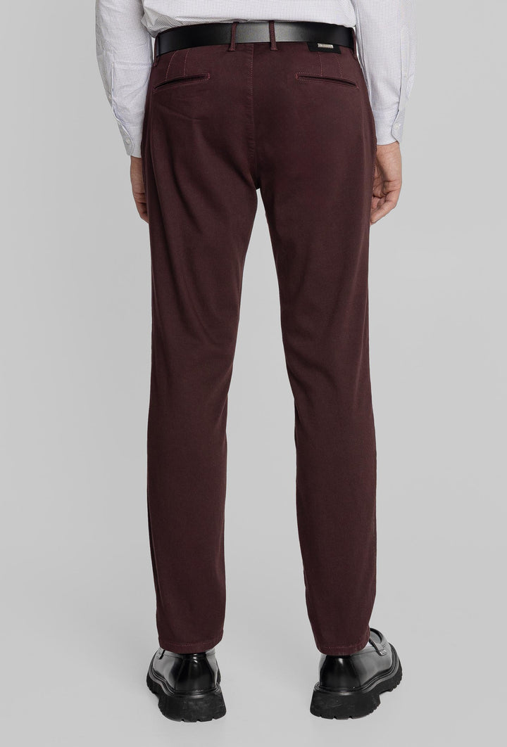 Spodnie chino Alberto bordowe