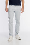Błękitne spodnie Alberto o kroju slim fit