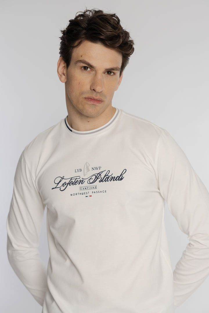 Męski longsleeve z nadrukiem Regular Fit
