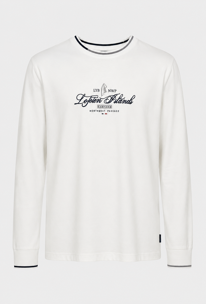 Męski longsleeve z nadrukiem Regular Fit