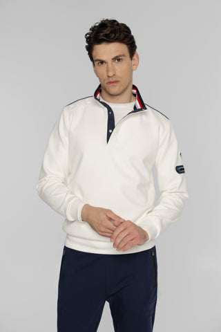 Męska bluza ze stójką i zapięciem polo Regular Fit