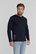 Męski longsleeve z nadrukiem Regular Fit