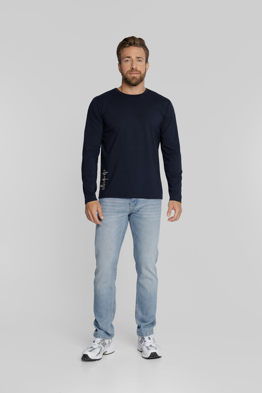 Męski longsleeve z nadrukiem Regular Fit