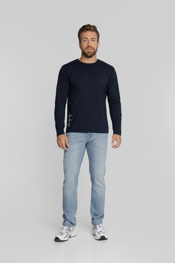 Męski longsleeve z nadrukiem Regular Fit