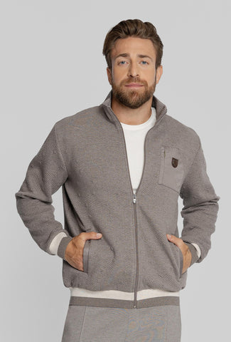 Męska bluza rozpinana ze stójką Regular Fit