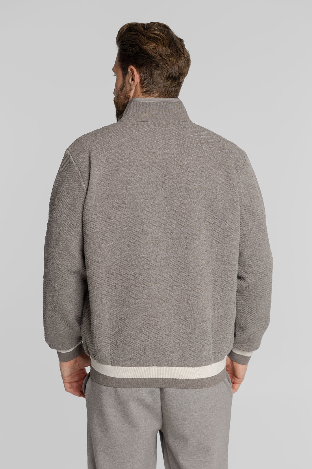 Męska bluza rozpinana ze stójką Regular Fit