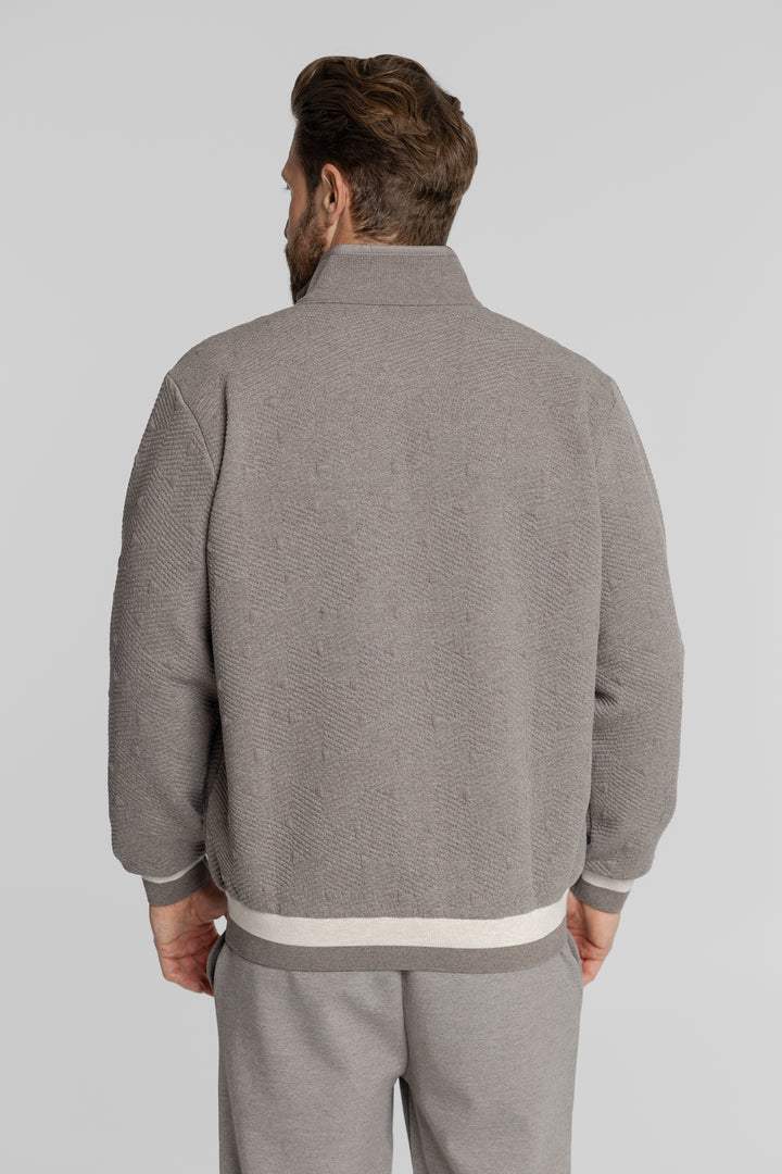 Męska bluza rozpinana ze stójką Regular Fit