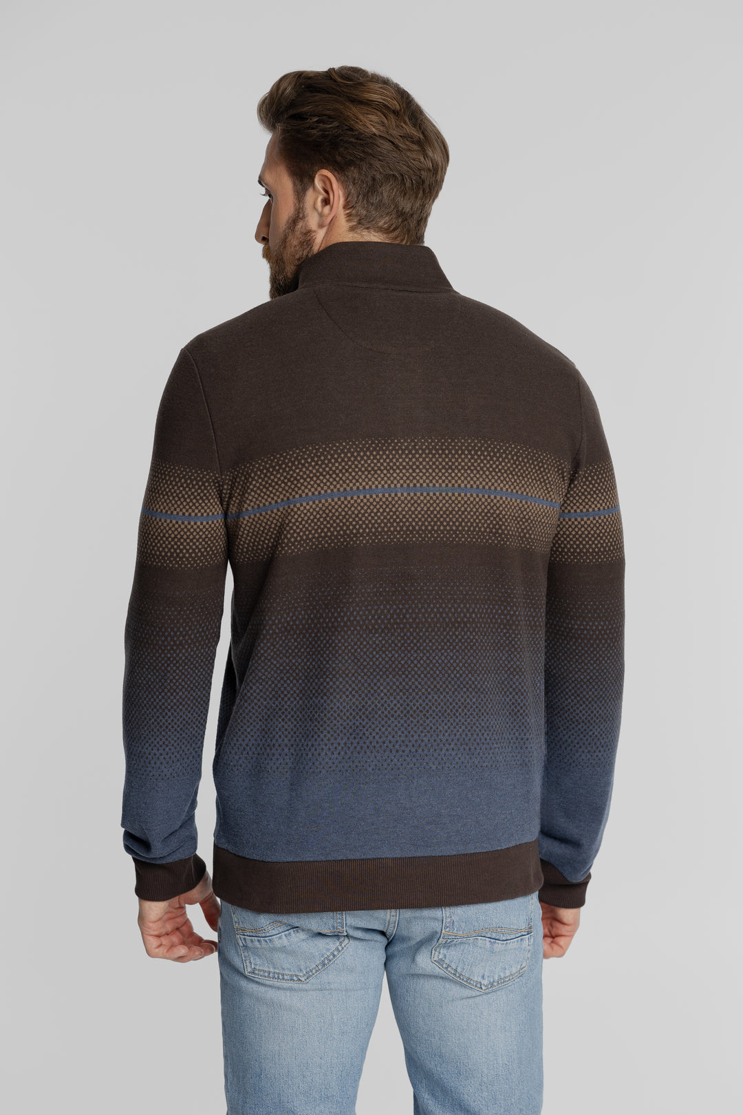 Męska bluza polo z efektem cieniowania Regular Fit