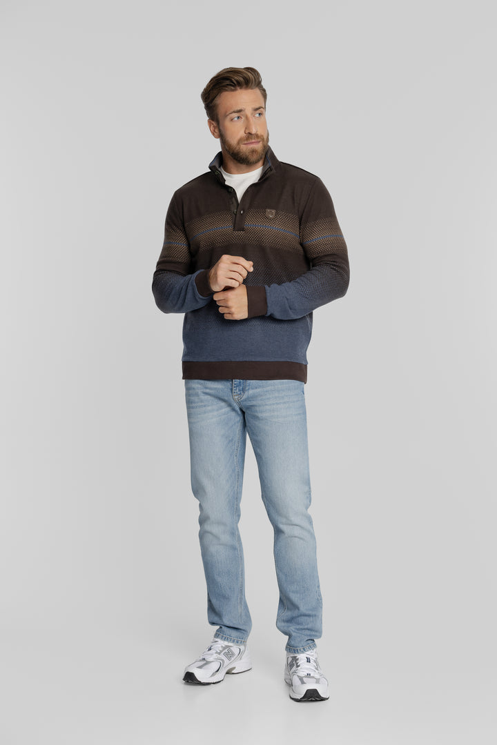 Męska bluza polo z efektem cieniowania Regular Fit