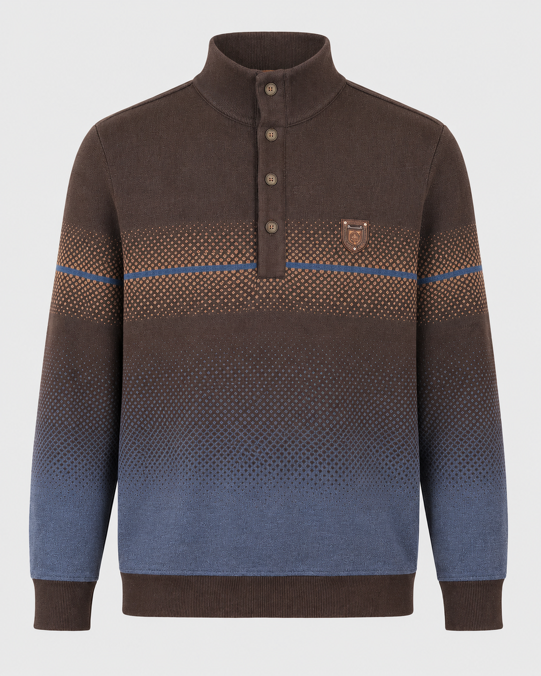 Męska bluza polo z efektem cieniowania Regular Fit