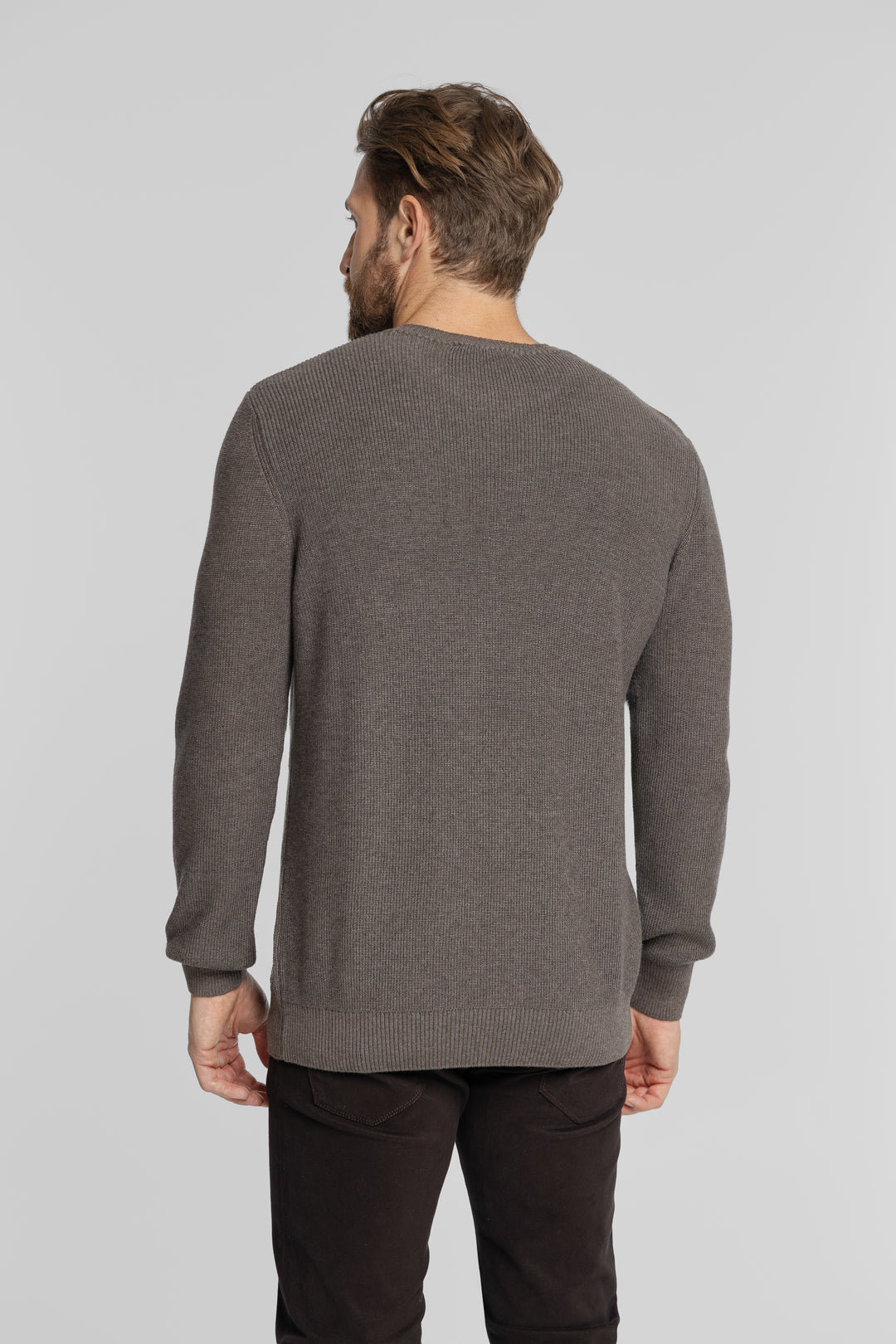 Męski sweter z okrągłym dekoltem Regular Fit