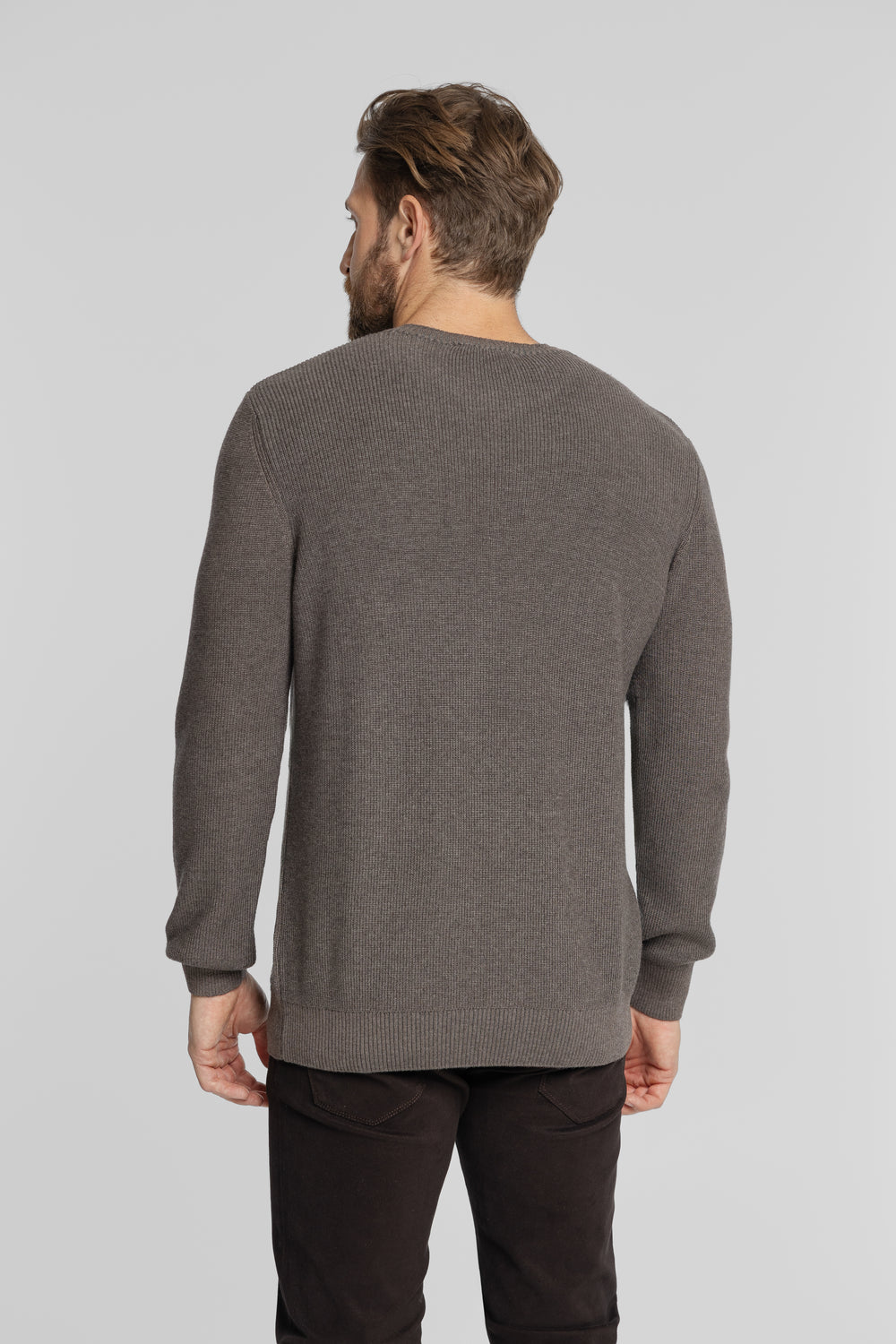 Męski sweter z okrągłym dekoltem Regular Fit