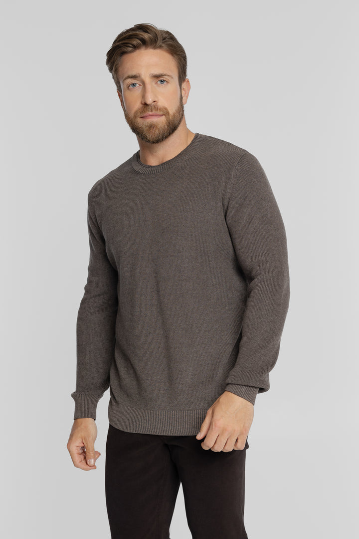 Męski sweter z okrągłym dekoltem Regular Fit