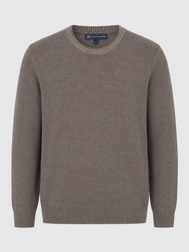 Męski sweter z okrągłym dekoltem Regular Fit