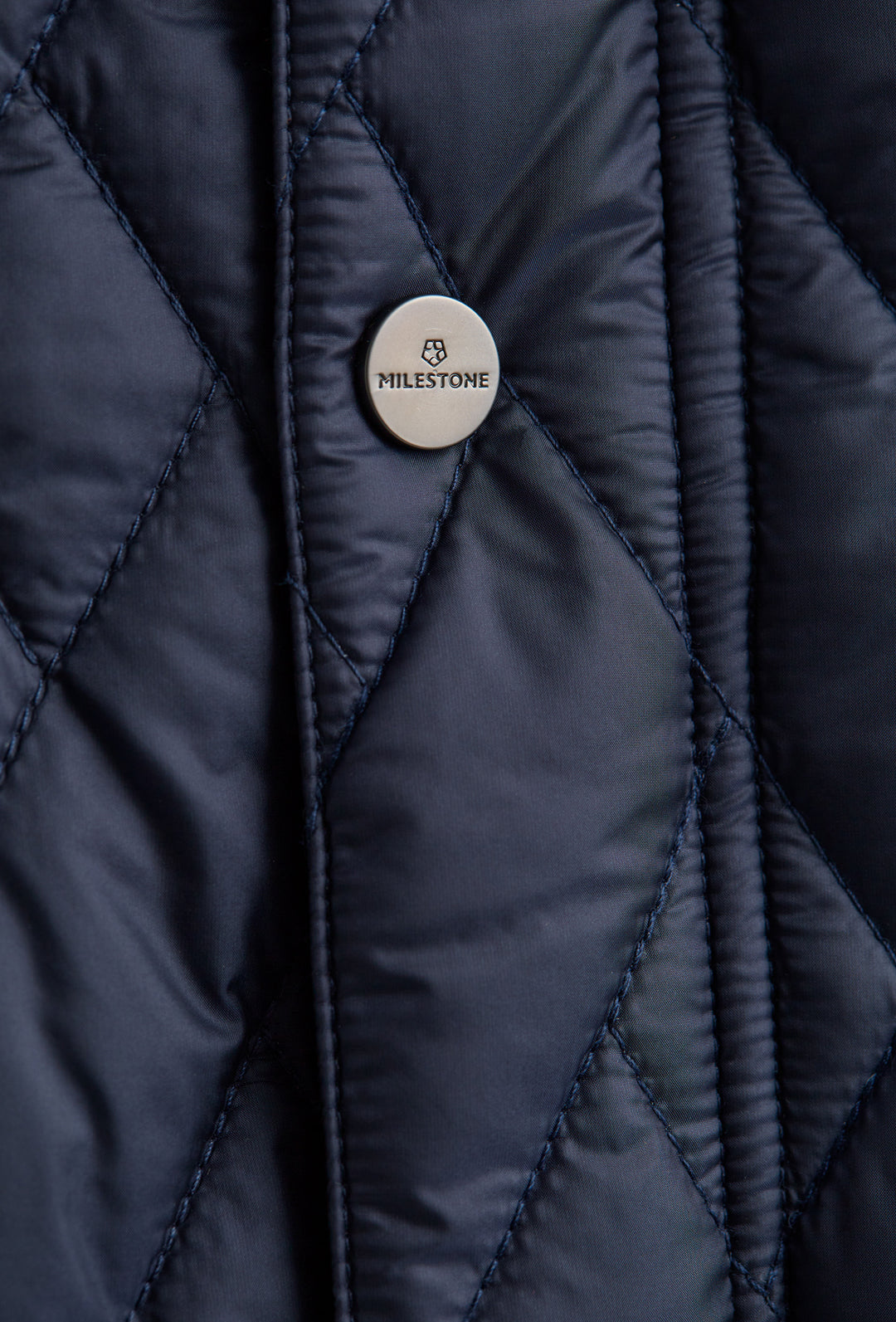 Granatowa kurtka pikowana