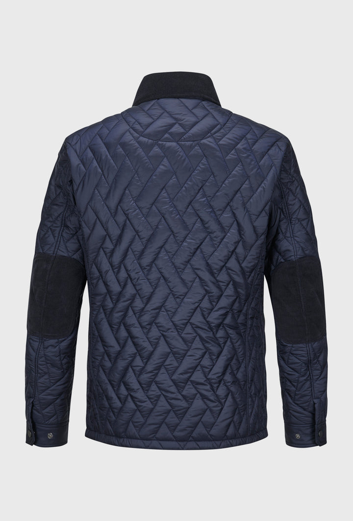 Granatowa kurtka pikowana