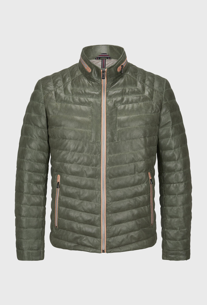 Oliwkowa kurtka pikowana