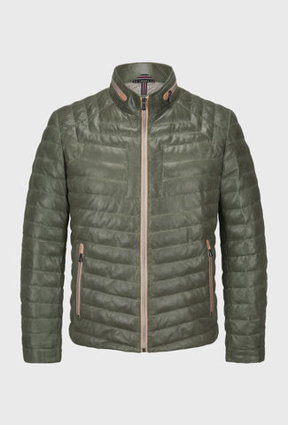 Oliwkowa kurtka pikowana