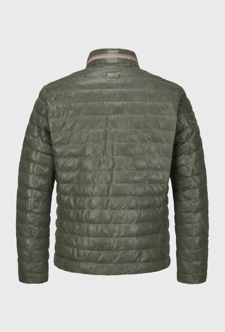 Oliwkowa kurtka pikowana