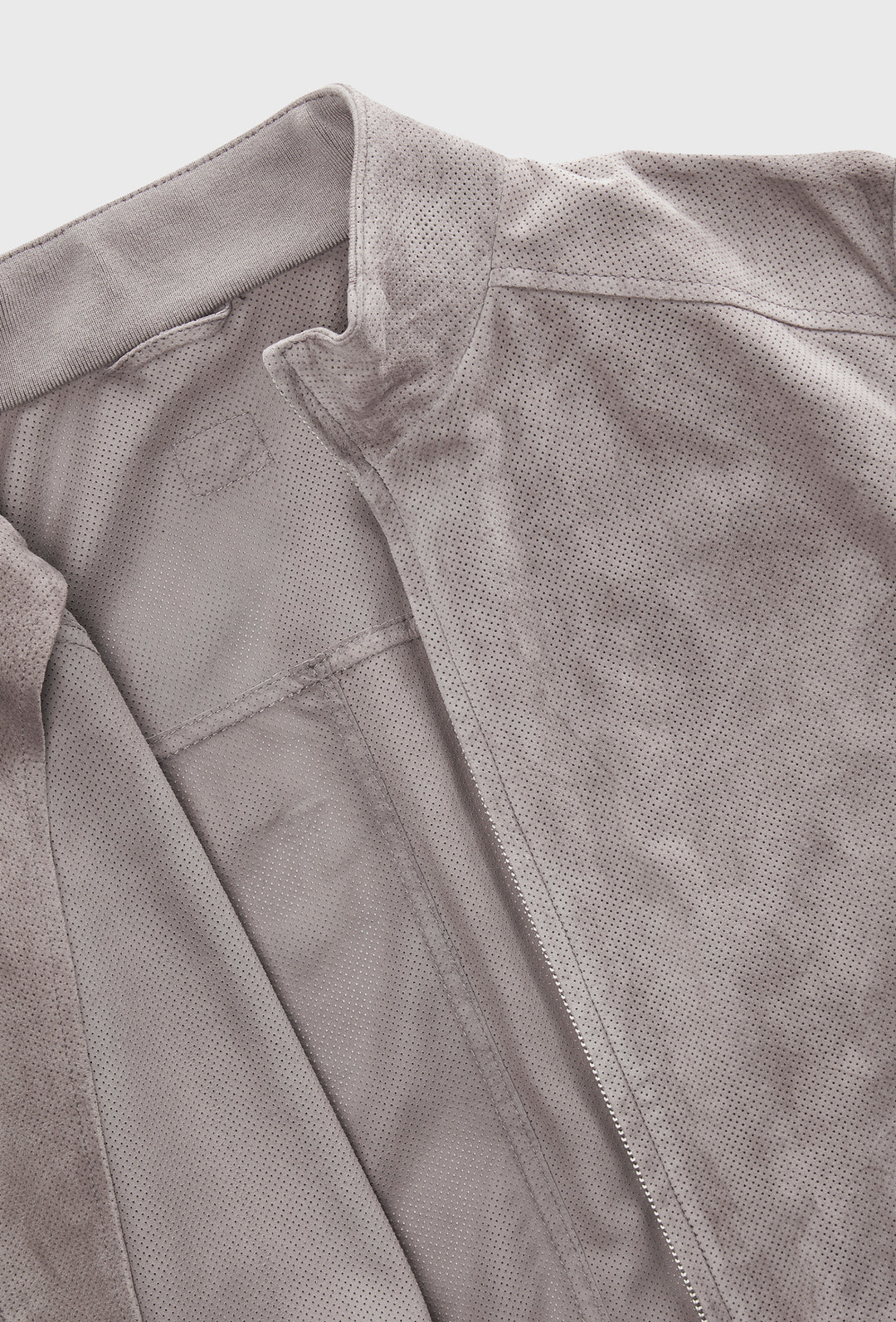 Szara bomberka zamszowa