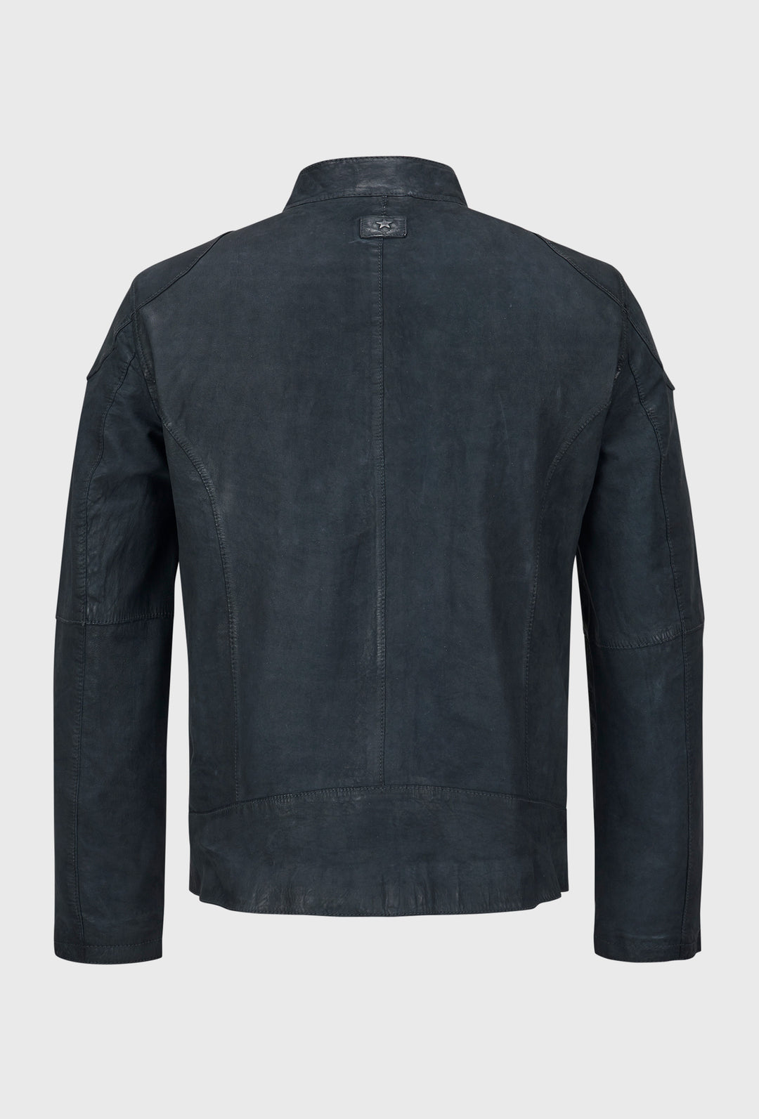 Granatowa kurtka biker